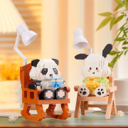 雅拼帕恰狗狗熊猫卡通，公仔创意桌面儿童，拼装积木玩具摆件