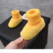 秋冬加厚婴儿鞋子宝宝，软底护脚套保暖3-6-12个月防掉加绒新生棉鞋