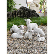 户外花园装饰仿真羊摆件树脂，动物庭院阳台小院子，创意造景景观布置