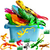 仿真蜥蜴假蛇壁虎青蛙，植物爬行玩偶蛊惑静态，儿童玩具软胶动物模型