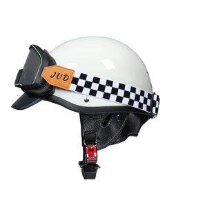 dot复古3c认证四季哈雷女士男摩托车电动车，半盔日式瓢盔机车头盔