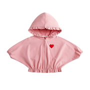 女童外套春秋时髦连帽蝙蝠衫2023春装洋气儿童，蝙蝠衣宝宝婴儿衣服