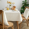 加厚棉麻布艺文艺北欧日式米白灰色会议桌布台布茶几布桌垫可定制