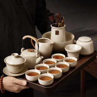 茶具套装家用2023茶壶盖碗泡茶具汝窑茶杯茶盘功夫茶具套装