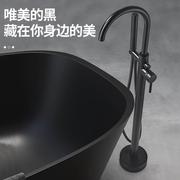 单功能花洒全铜冷热落地式浴缸水龙头缸边立式木桶立柱盆墙接式