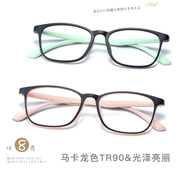 近视眼镜女超轻tr90学生眼镜框架，防辐射蓝光有度数方框配眼镜男潮