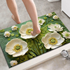 3D立体花朵浴室地垫硅藻泥吸水垫卫生间门口速干防滑脚垫卫浴地毯