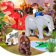 大颗粒动物园拼插积木，零件散装配件，散件儿童益智拼装塑料玩具