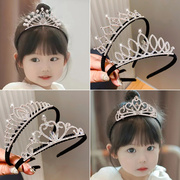 宝宝公主珍珠头饰发卡儿童水晶，王冠发饰女童，头箍女孩发捆发箍
