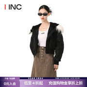 OPen Yy 设计师品牌IINC 23AW貉子毛领羽绒服长袖外套上衣女