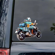 骑友汽车贴纸电动摩托车贴划痕遮挡贴自由骑手自驾游装饰头盔贴纸