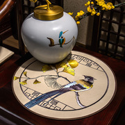 家用餐垫隔热烟灰缸垫欧式杯垫布艺花盆垫花瓶垫子防滑圆形餐桌垫