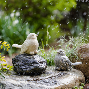 掬涵创意小鸟摆件花园庭院装饰品园艺动物摆设可爱陶瓷工艺品礼物