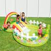 INTEX儿童充气游泳池家用宝宝喷水戏水池户外大型号海洋球池彩虹