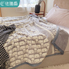法兰绒毛毯加厚冬季盖毯珊瑚绒，毯子床上用床单，办公室午睡沙发被子