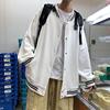 秋季oversize棒球服夹克外套男士，宽松大码情侣春装运动上衣潮