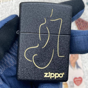 打火机zippo236黑裂漆性感背影 创意防风煤油机男士送礼物