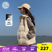 yoe简约羽绒马甲女秋冬90绒保暖上衣背心轻薄马夹羽绒服外套女款