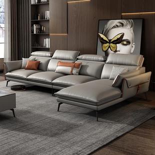 蓝博科技布贵妃沙发组合现代简约客厅轻奢意式转角布艺乳胶沙发
