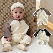 婴儿衣服韩版春秋装宝宝可爱卡通长袖连体衣潮服新生儿外出服哈衣