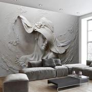 欧式艺术抽象客厅电视背景墙壁纸C沙发卧室创意墙纸3d立体无缝墙