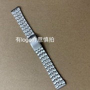 手表配件18mm钢表带，不锈钢平口包片钢带表，链带长约17.4cm