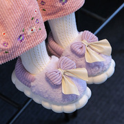 儿童棉拖鞋女童卡通，可爱冬季保暖防滑室，内外家居宝宝棉鞋亲子鞋