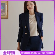 春秋女款OL西装外套双排扣气质韩国2022修身显瘦西服上衣