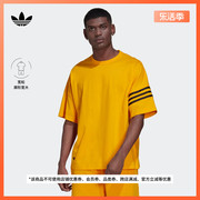 舒适宽松运动上衣圆领，短袖t恤男装夏季adidas阿迪达斯三叶草