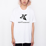 XDFM 美式X字母logo短袖T恤重磅纯色高街打底衫情侣男女宽松上衣