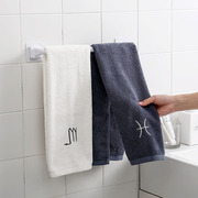 毛巾架浴室置物架挂架挂件，抹布吸盘免打孔厨房，卫生间厕所挂毛巾杆