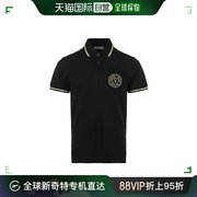 香港直邮Versace 男士黑色短袖POLO衫 72GAGT03CJ01T-G89