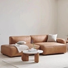 意式极简豆腐块沙发三人客厅现代简约转角小户型真皮沙发头层牛皮