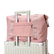 可折叠挂套拉杆箱上的行李袋女短途手提大容量旅游旅行包轻便收纳