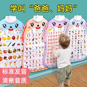 看图识字识物宝宝儿童玩具认知语音启蒙早教墙贴发声有声挂图2岁