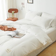 白色床单被罩四件套宾馆酒店床上用品，全套装民宿，风被子被套七件套
