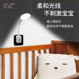 家用直插式led阅读学习壁灯插座式带开关可调节亮度，卧室照明台灯