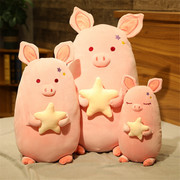 星星小猪娃娃女生睡觉抱枕毛绒玩具儿童生日礼物可爱幸福猪猪公仔