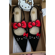 小众创意类kitty凯蒂猫高跟鞋，中跟粗跟包头鞋子可爱kt控专属鞋子