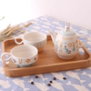 日式砂糖兔陶瓷一茶壶两茶杯，带过滤可爱下午茶，二人茶具套装子母壶