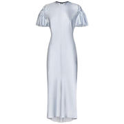 Victoria Beckham Gathered Sleeve Midi Dress Midi Dress