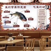 麻辣鱼火锅餐厅复古装饰画贴墙贴墙画壁画，贴画写真广告画海报定制