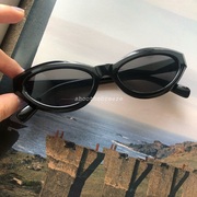 stb复古时髦秀款黑色，椭圆形猫眼墨镜，太阳眼镜uv400男女适用