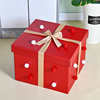 超大礼物盒高档包装盒送男女马卡龙(马，卡龙)色生日礼盒送儿童伴手礼绒球盒