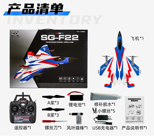 松果林模型sg-f22四通道特技，遥控飞机模型固定翼战斗机航模模型