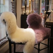 整张澳洲纯羊毛沙发垫羊毛地毯简美冬季椅垫飘窗垫床边毯北欧坐垫