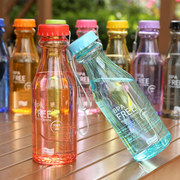 不摔破运动汽水瓶密封塑料，防漏水杯透明饮料瓶学生喝水杯子定制