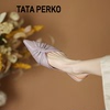tataperko联名女鞋紫色尖头，凉拖鞋女夏外穿高级感法式包头半拖鞋