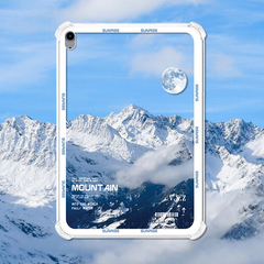 雪山适用ipadair5保护套网红个性透明硅胶软苹果平板Air4保护壳气囊防摔2022高级创意ipad air5代无盖