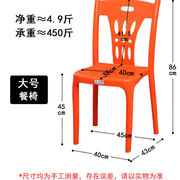 塑料椅子成人简约靠背椅家用麻将，书桌椅时尚，大排档椅网红烧烤餐椅